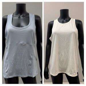 NWOT Fabletics Women's Tank Top Bundle L‎ Gray & Butter Yellow Trendy Activewear